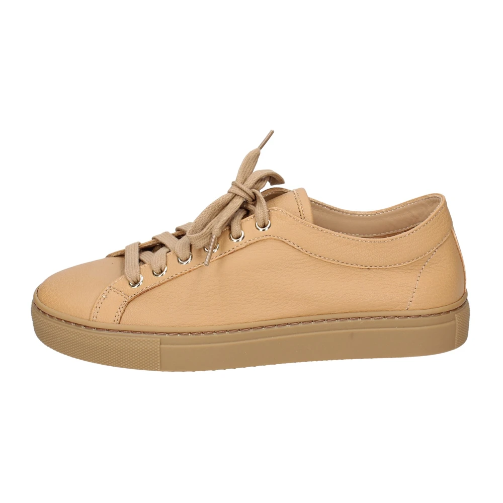 Stokton Brown Leather Women's Trainers - Female - Sneakers - 4 Uk - Shoes