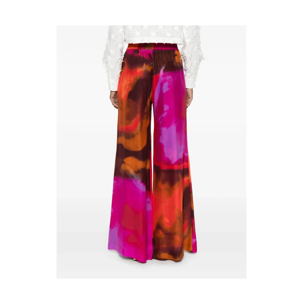 Gianluca Capannolo Fuchsia Roze Elastische Taille Broek Multicolor Dames