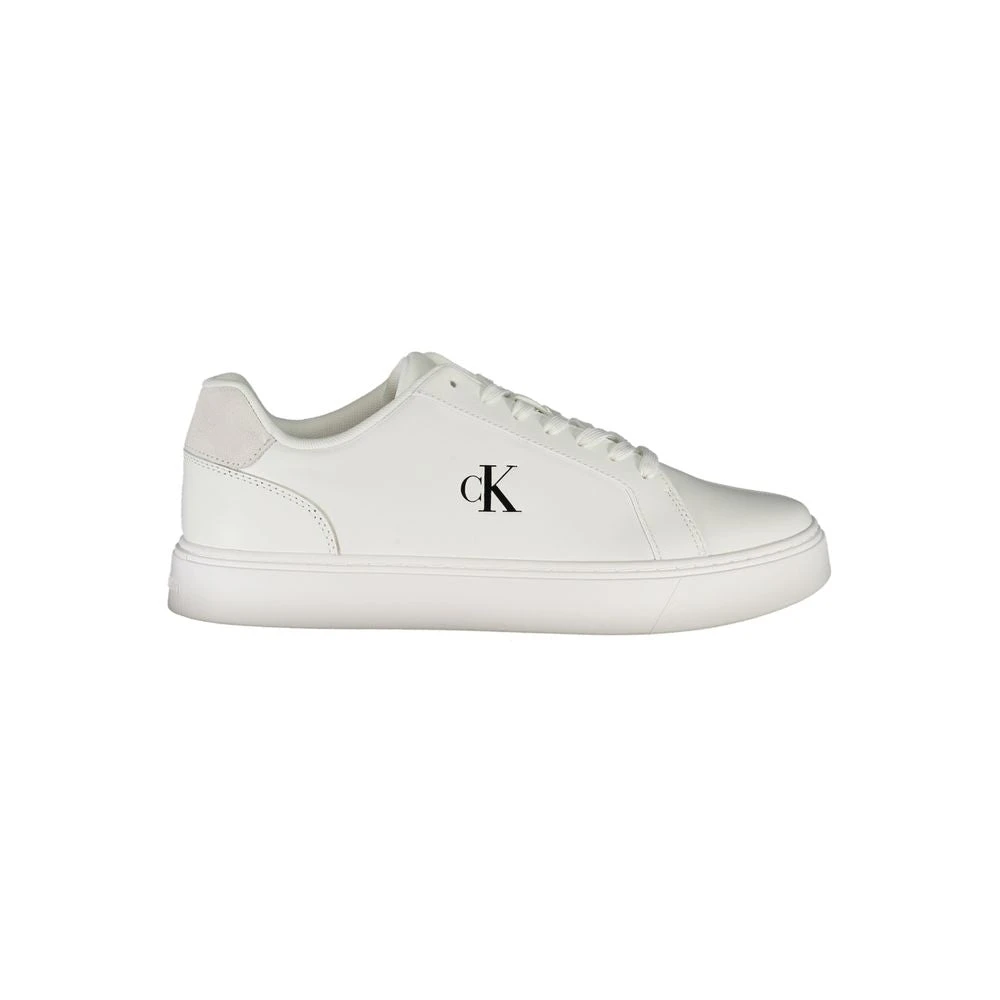 Calvin Klein Men's White Leather Sneaker