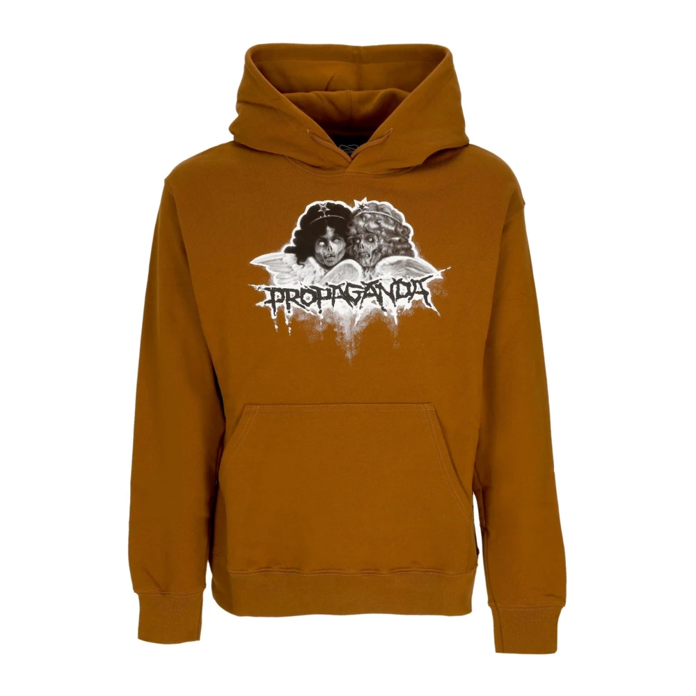 Propaganda Men's Brown Hoodie With Kangaroo Pocket - Hoodies - S - Sweatshirts & Hoodies