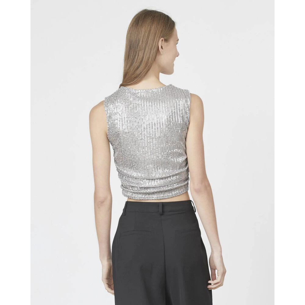 Sisters Point Lange Mouw Top Esme Stijl Gray Dames