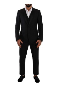 Black MARTINI Single Breasted 3 Piece Suit