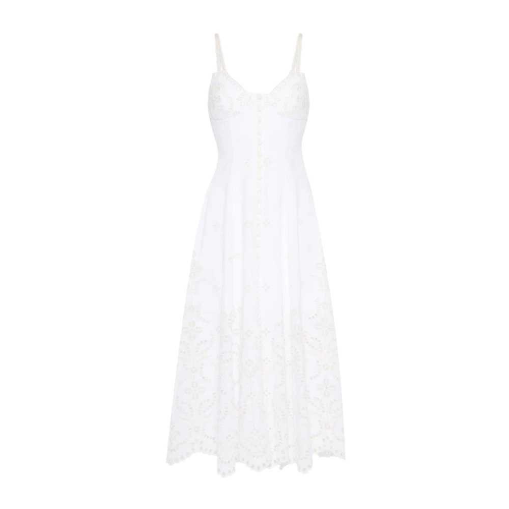 Charo Ruiz Ibiza Geborduurde witte jurk Spaghettibandjes White Dames