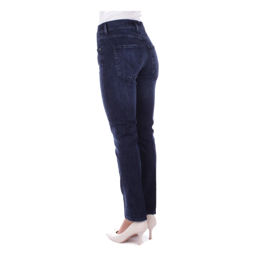 Dondup Denim Skinny Stretch Jeans met Logo Blue Dames