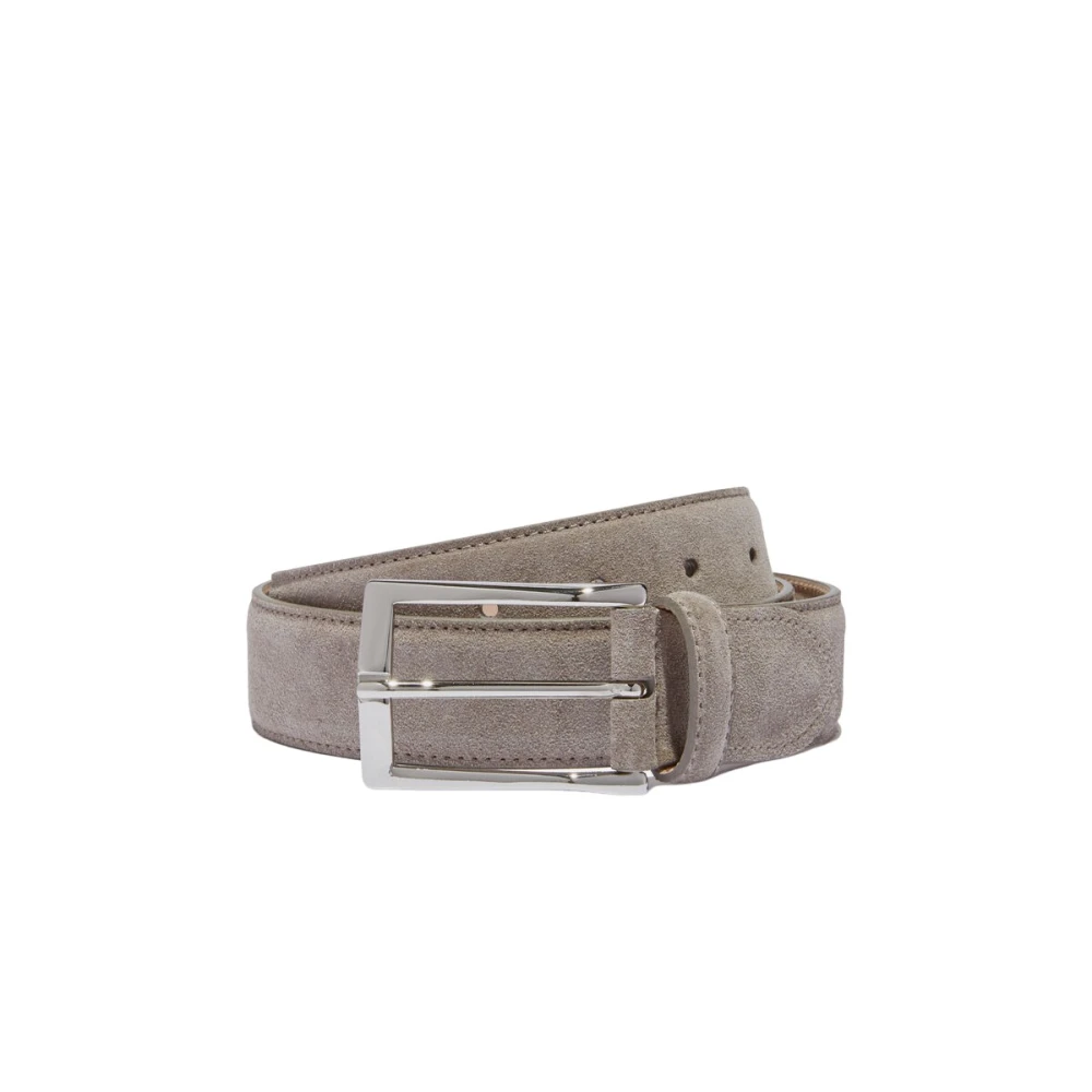 Scarosso Klassieke Grijze Riem Beige Heren