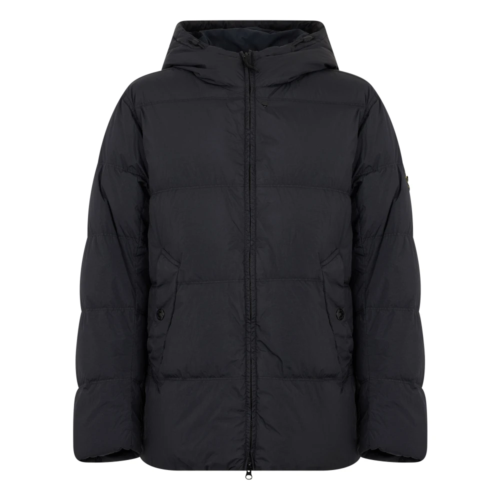 Stone Island , Down Jackets, Male, Blue, L, Windbreaker