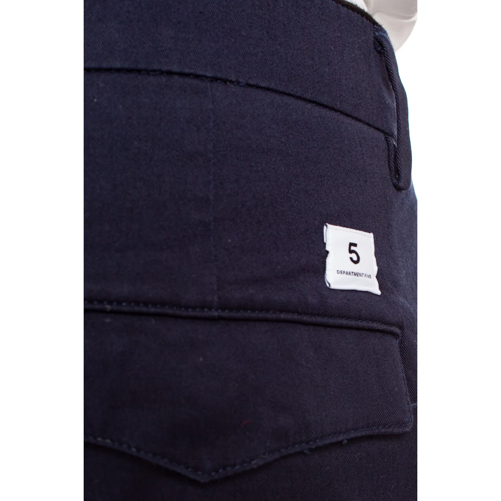 Department Five Blauwe Stretch Chino Broek Slim Fit Blue Heren