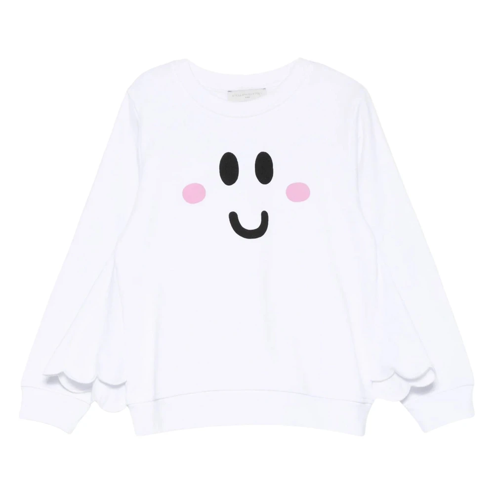 Stella Mccartney Girls White Face Print Sweatshirt - Kids Sweatshirts - 12 Y - Kids