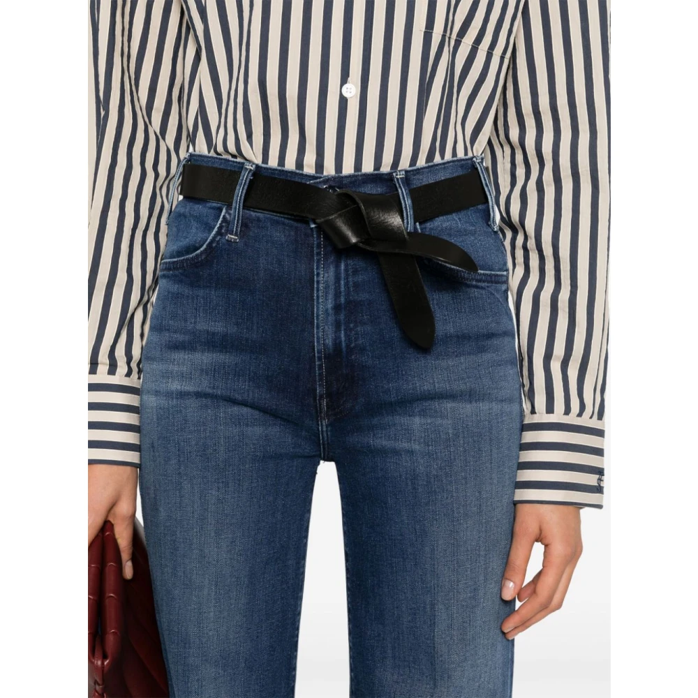 Mother Hoge Taille Wijde Pijp Jeans Blauw Blue Dames