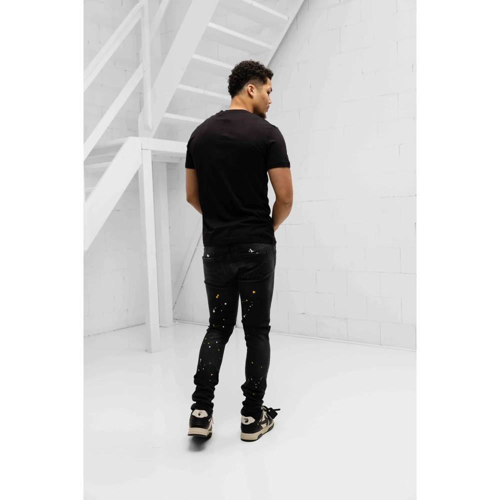 Versace Jeans Couture Zwart V-Embleem T-Shirt Heren Black Heren