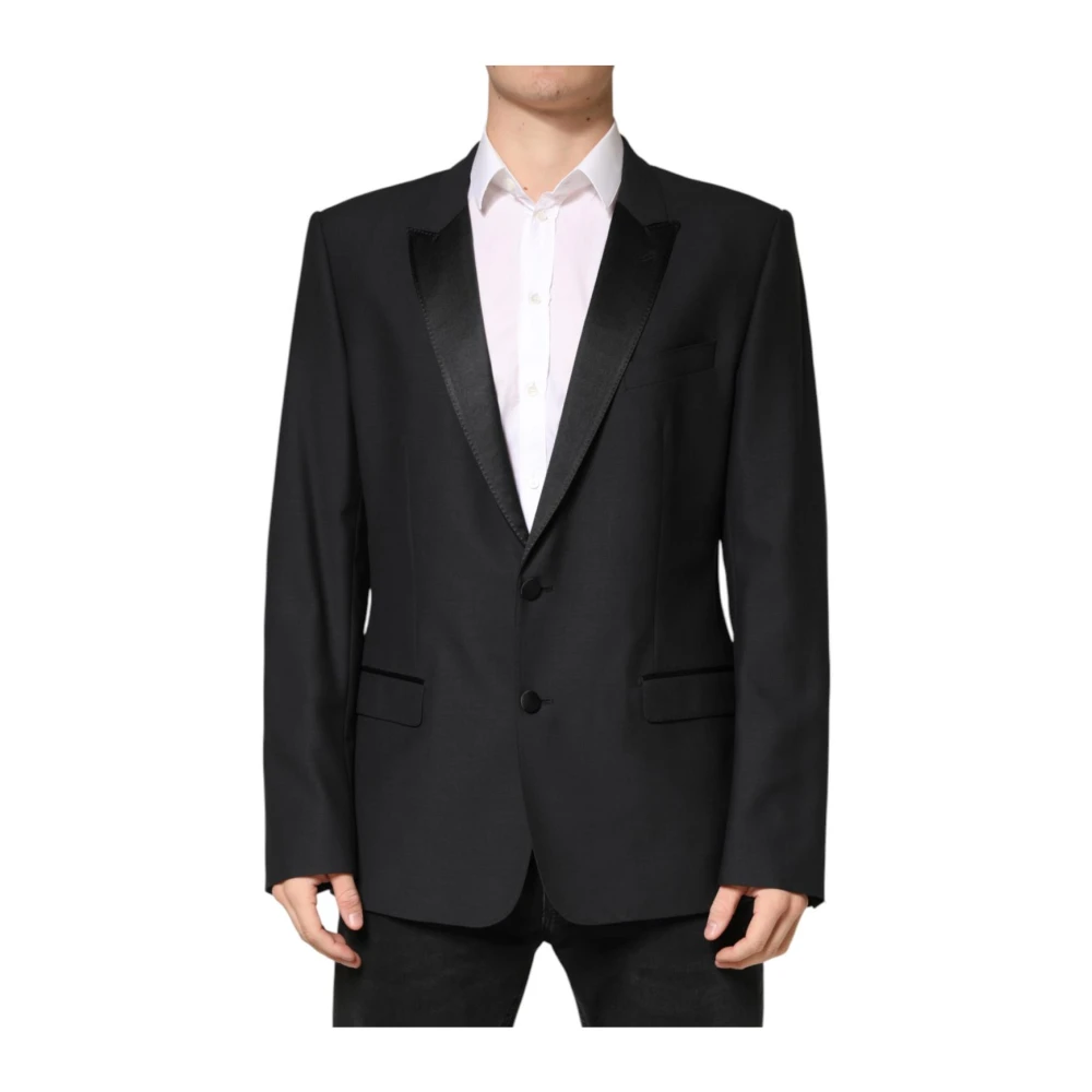Dolce & Gabbana Black MARTINI Single Breasted Jacket Blazer - IT54 | XL - Image 2