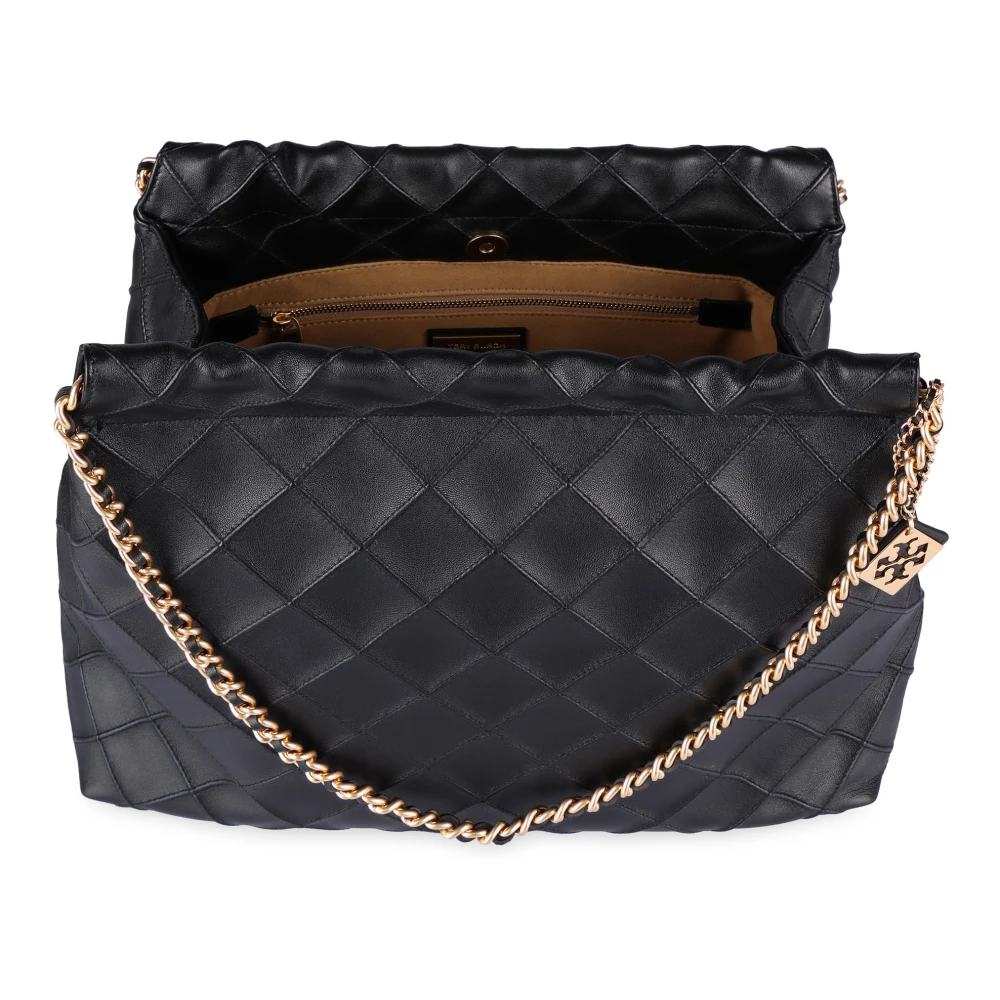 TORY BURCH Gewatteerde Leren Trekkoordtas Black Dames