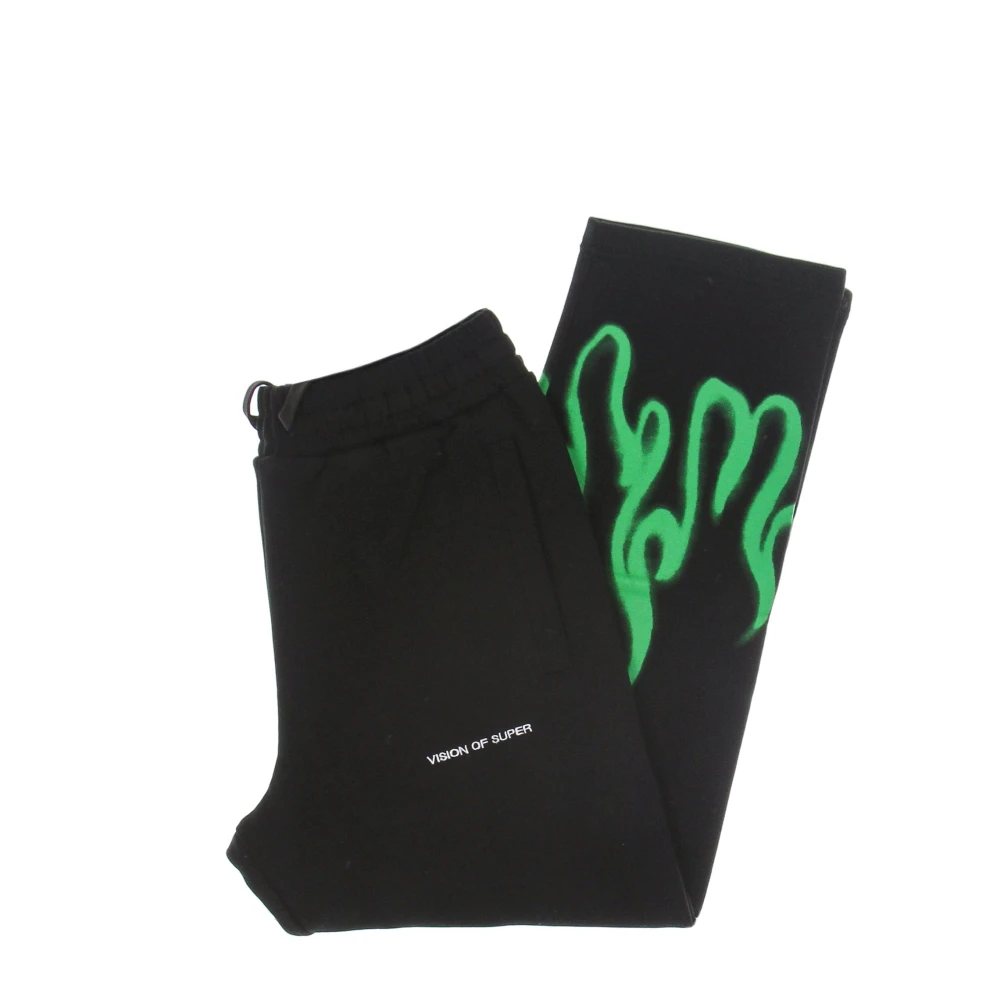 Vision OF Super Flames Spray Lichtgewicht Trainingsbroek Black Heren