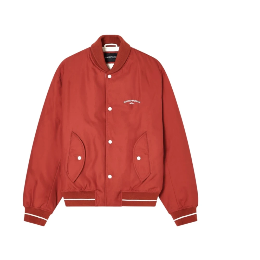 Emporio Armani Men's Orange Nylon Bomber - Bomber Jackets - M - Jackets