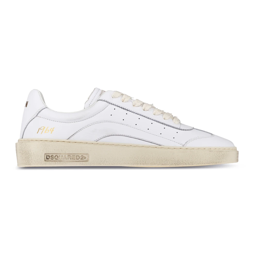 Dsquared2 Men's White Sneakers, 9 Uk, Stylish Trainers For