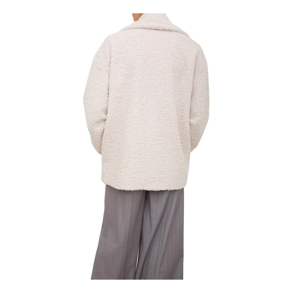 Marella Beige Jas Mantel in Jersey Stijl Beige Dames