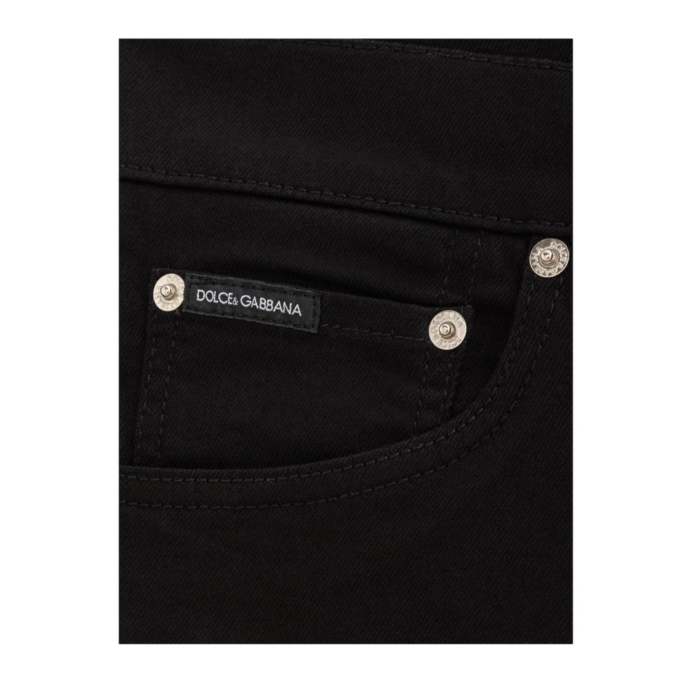 Dolce & Gabbana Zwarte katoenen jeans en broeken Black Heren