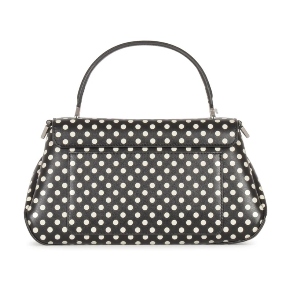 Kate Spade Grace Dot Leren Top Handvat Tas Black Dames