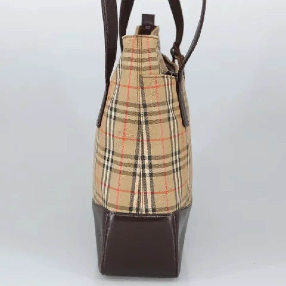 Burberry Vintage Pre-owned Canvas handbags Beige Dames