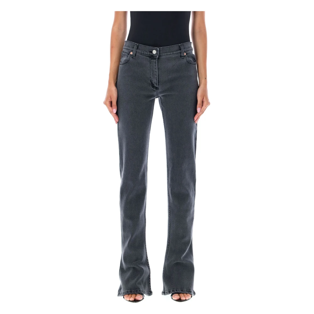 Magda Butrym Zwarte Grijze Aw23 Dames Slimme Been Jeans Gray Dames