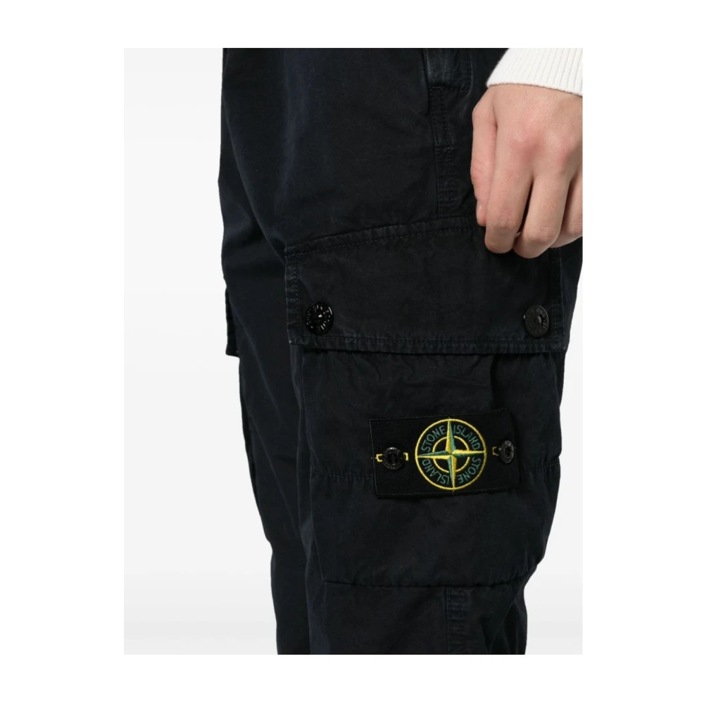 Stone Island Slim-fit Trousers Black Heren