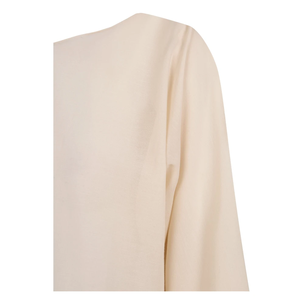 Cortana Zon ivoorkatoenen voile shirt Beige Dames