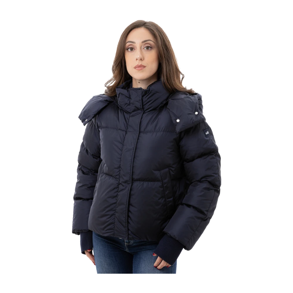 add Kort Getailleerd Jack met Afneembare Boorden Blue Dames