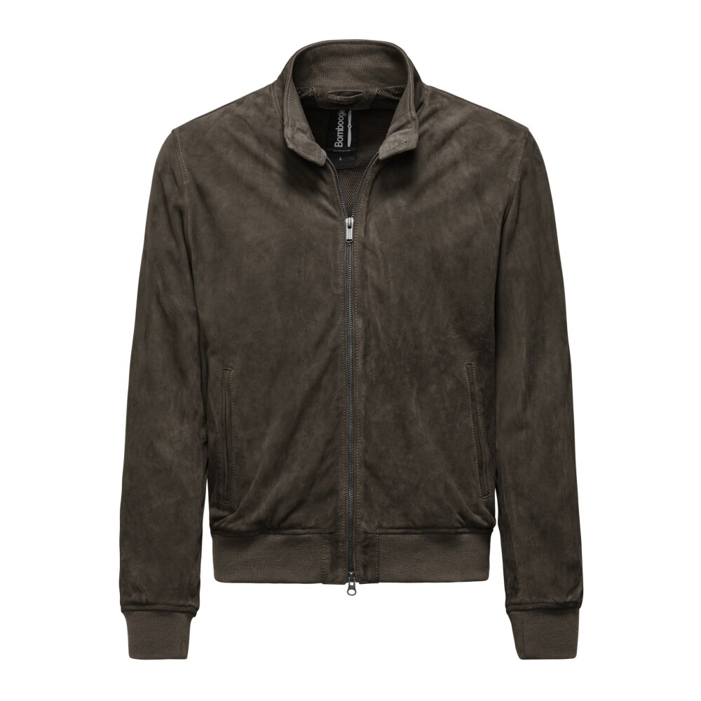 Suede on sale leather bomber