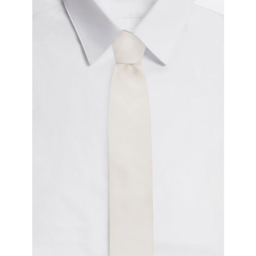 Dolce & Gabbana Witte zijden stropdassen voor heren White Heren