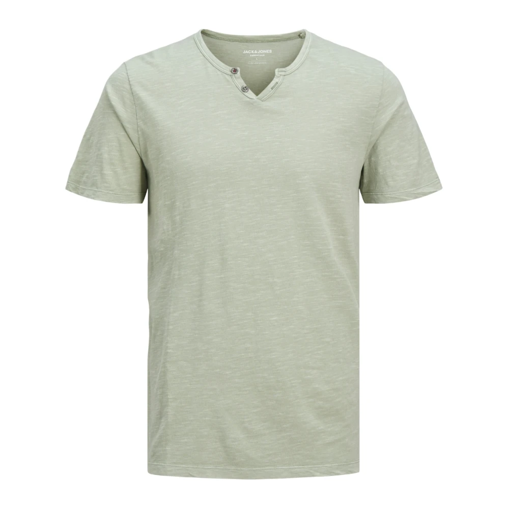 jack & jones Split Neck Heren T-shirt Green Heren