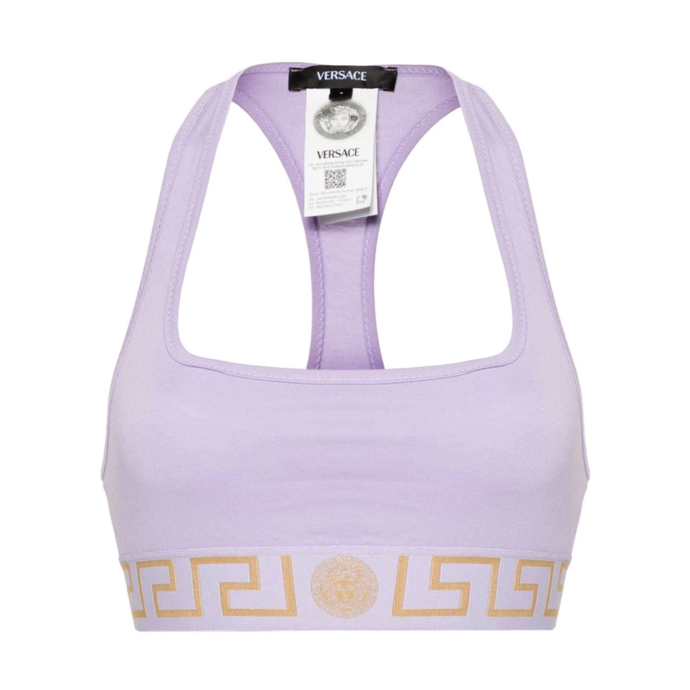 Versace Lavendel Paarse Katoenmix Ondergoed Purple Dames