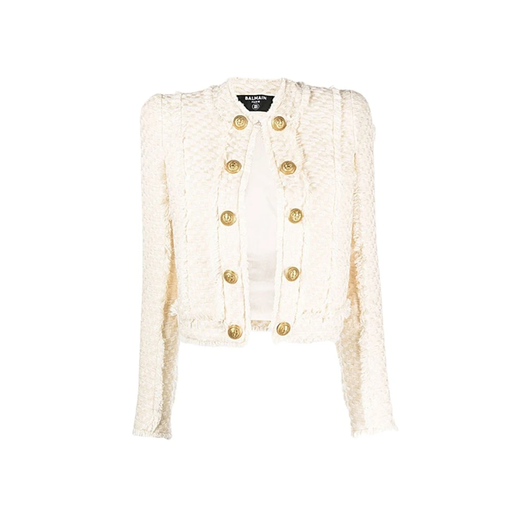Jackets > Tweed Jackets - - Balmain - Modalova