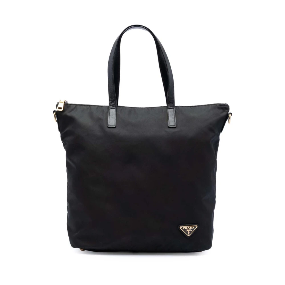 Prada Vintage Women's Brown Pre-Owned Nylon Tote Bag