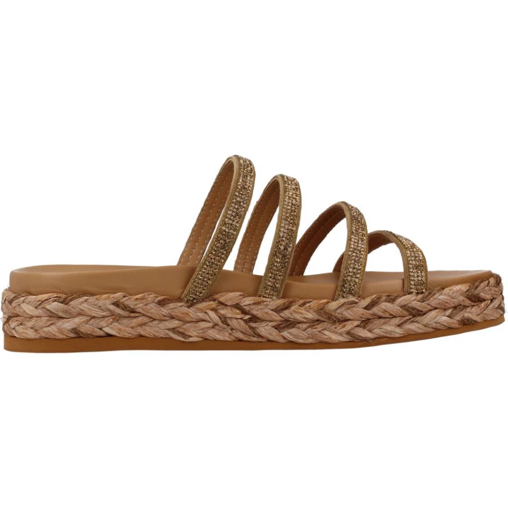 Alpe Flat Sandals Yellow Dames