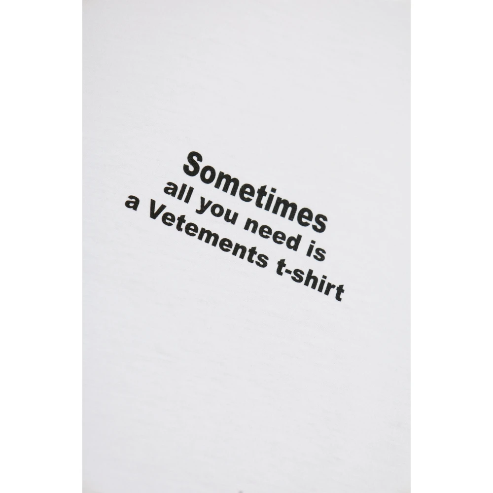 Vetements T-shirt met print White Heren