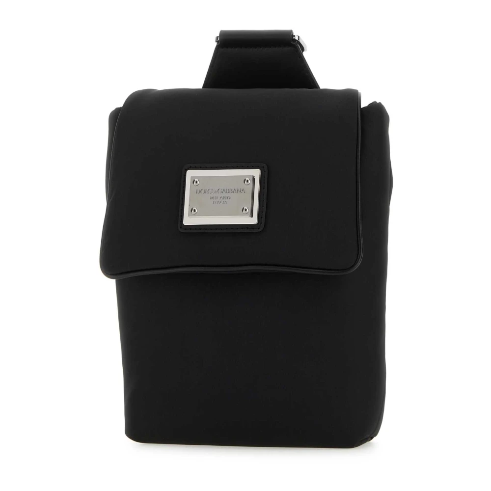 Dolce & Gabbana Zwarte nylon heuptas Black Heren