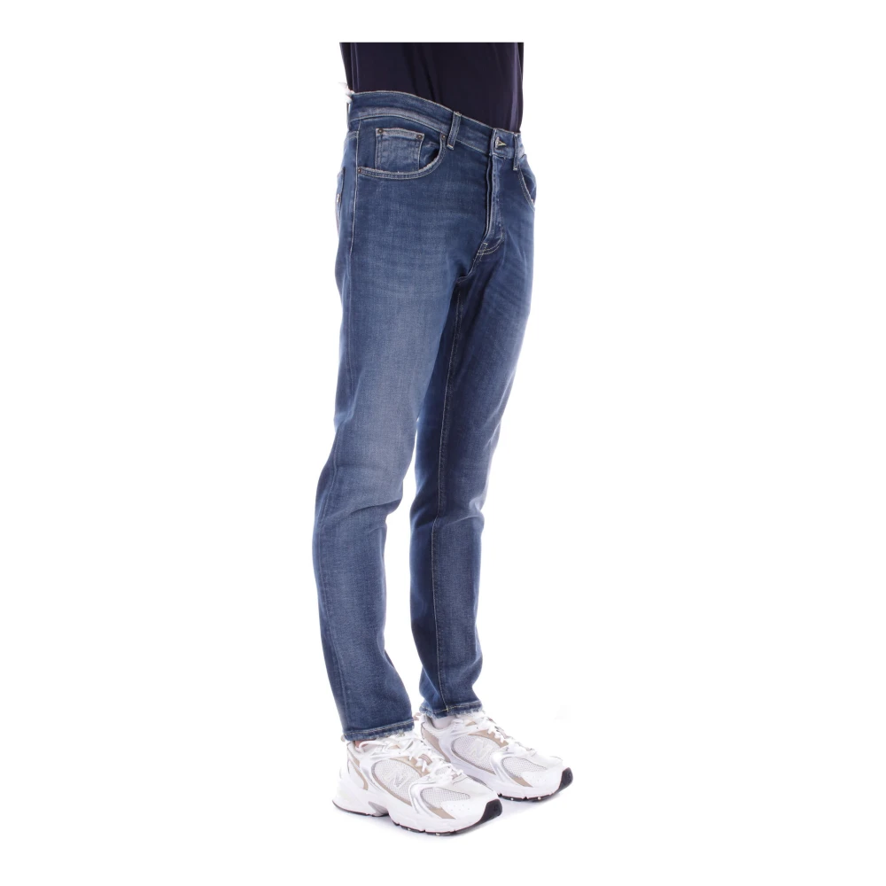 Dondup Denim Jeans met Logo Achterzak Blue Heren