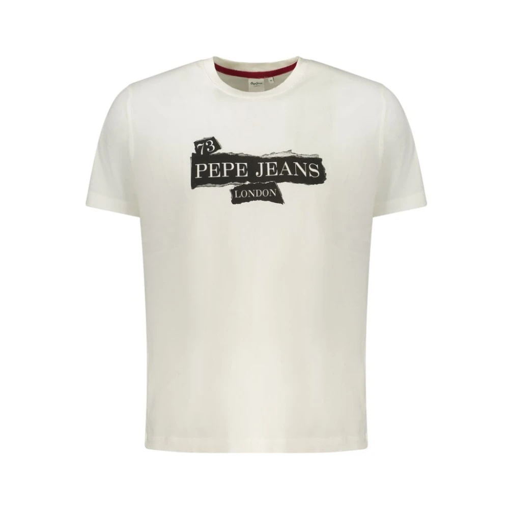 Pepe Jeans Men's White Short-Sleeved T-Shirt - T-Shirts - M - Tops
