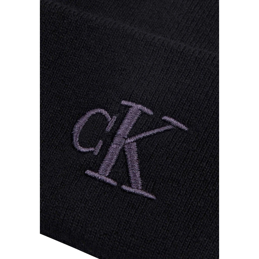 Calvin Klein Jeans Kasjmier Wol Blend Pet met Stijl Black Heren