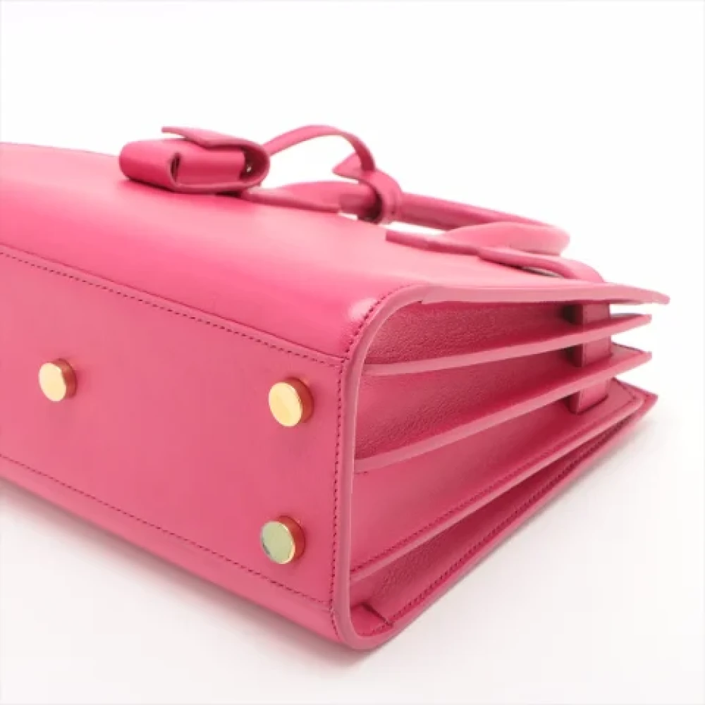 Yves Saint Laurent Vintage Pre-owned Leather handbags Pink Dames