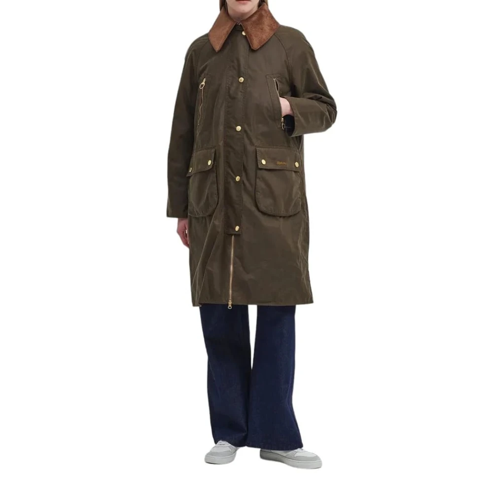 Barbour Olijfgroene Jas Stijlvol Comfortabel Brown Dames