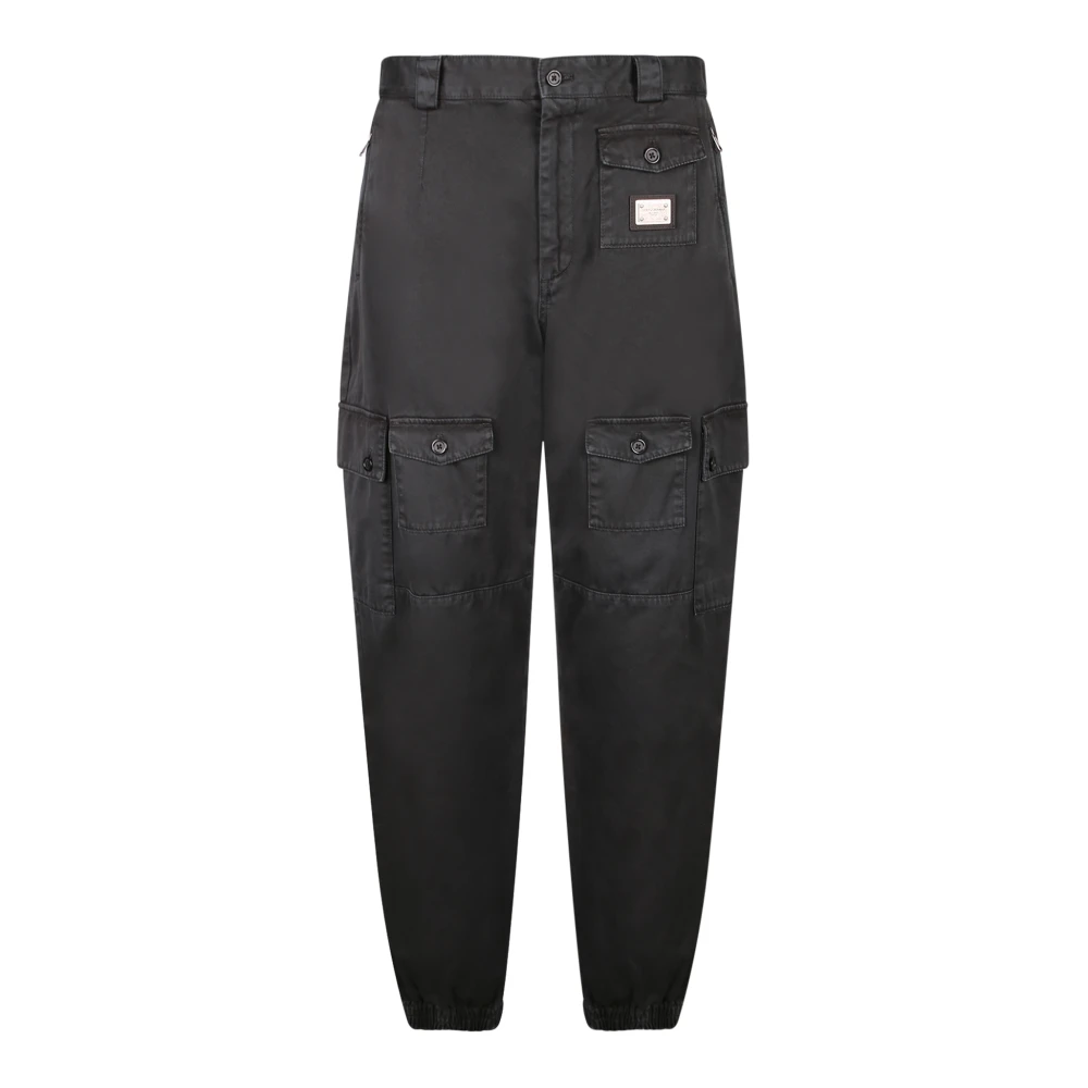 Dolce & Gabbana Hombre Negro Pantalones, Talla: S