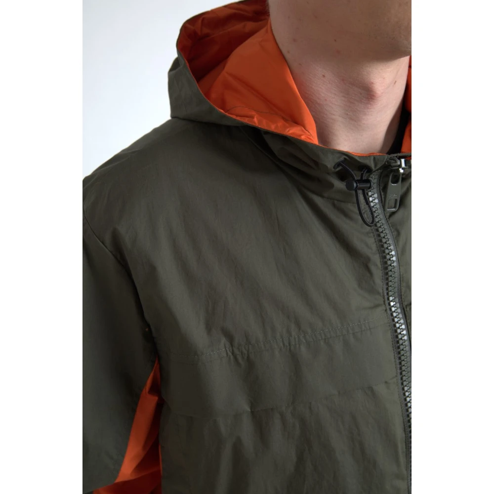 Dolce & Gabbana Elegante hoodie in groen en oranje Green Heren