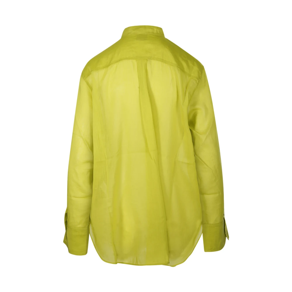 Forte Ruche Grootvader Shirt Green Dames