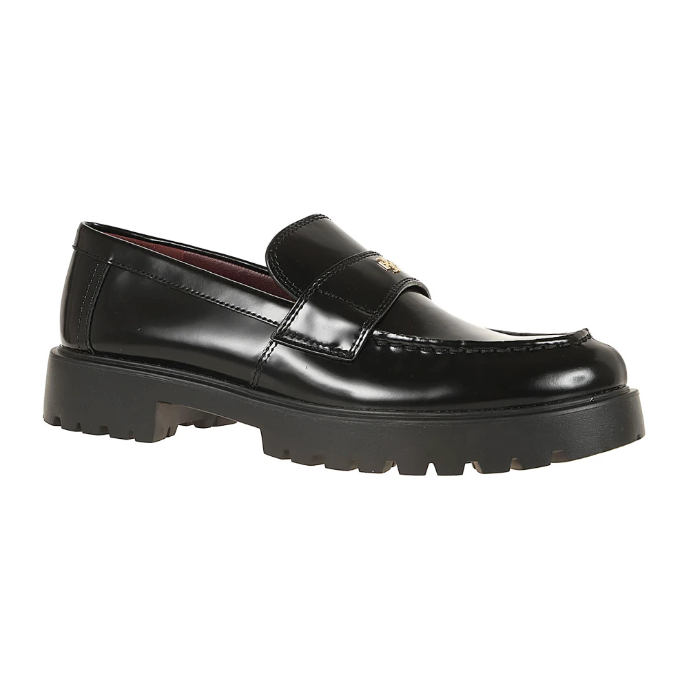 TORY BURCH Zwarte Leren Loafers Elegante Schoenen Black Dames