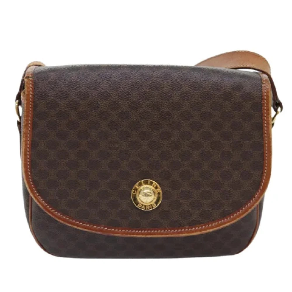 Celine Vintage Pre-owned Canvas shoulder-bags Brown Dames