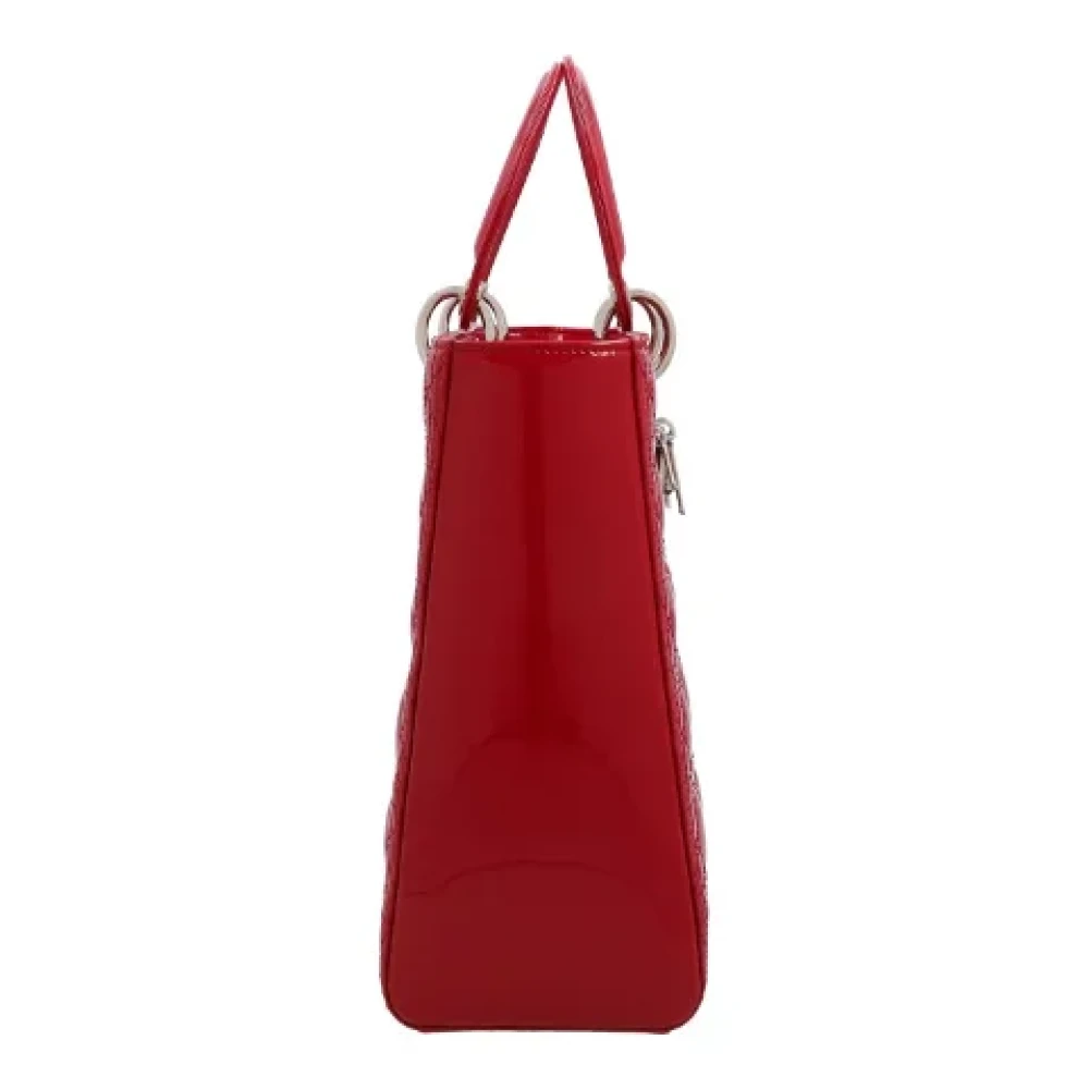 Dior Vintage Pre-owned Leather handbags Red Dames