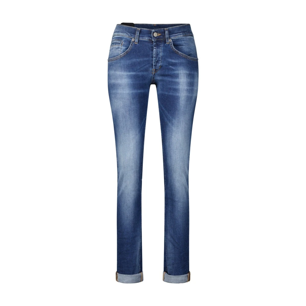Dondup Slim-Fit Jeans met Five-Pocket Style Blue Heren