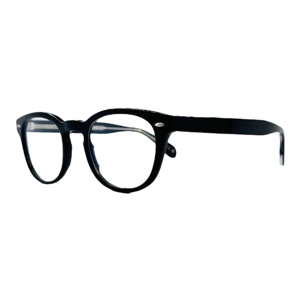 Oliver Peoples Handgemaakte vierkante zonnebril zwart Black Unisex