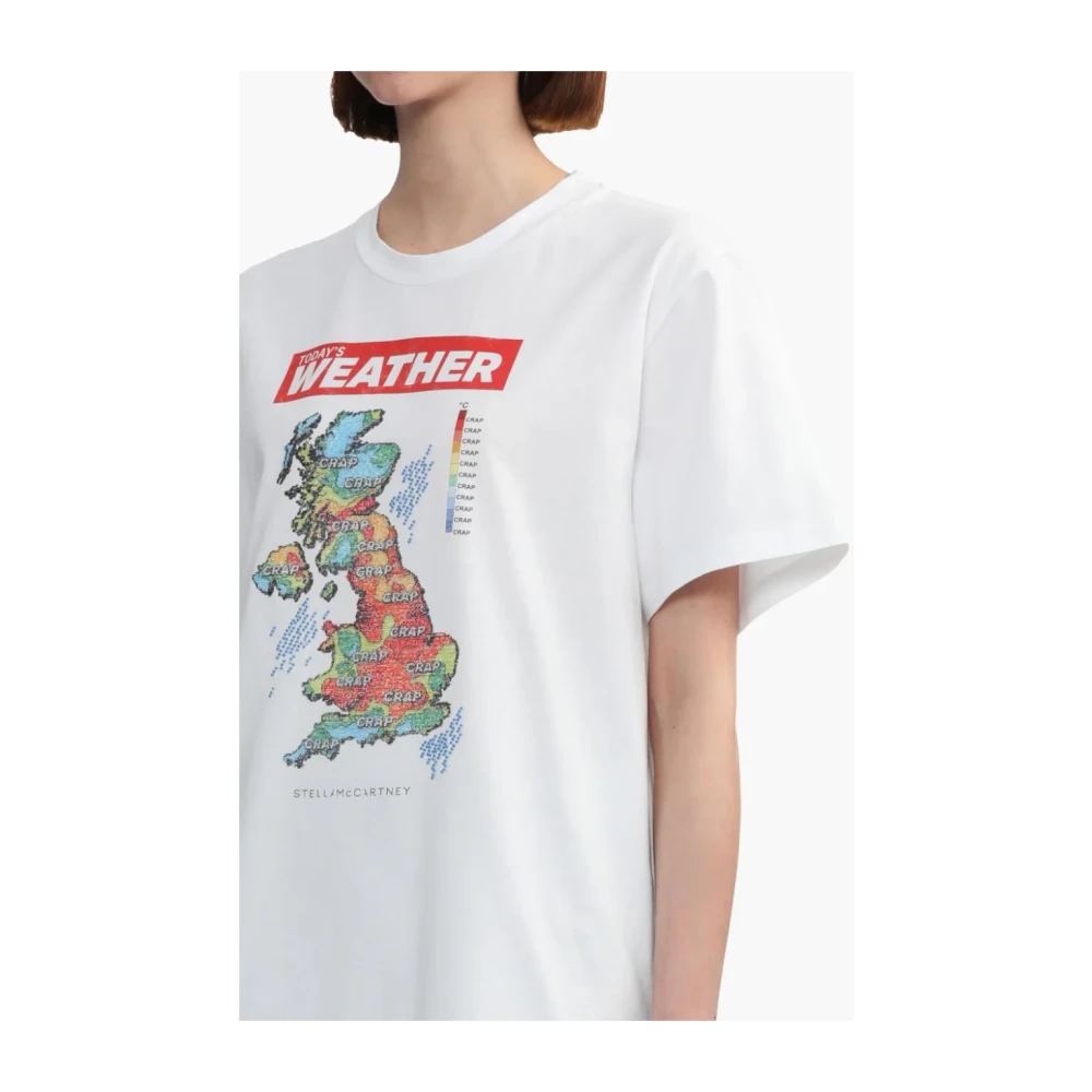 Stella Mccartney Witte Grafische T-shirts en Polos White Dames